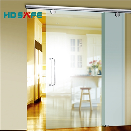 HDSAFE Interior Doors With Glass Pocket Doors Factory Hardware 8-12mm  Trackless Sliding Door