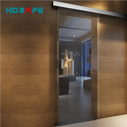 HDSAFE Faltglastrennwand, Rahmenlose Glasschiebetür